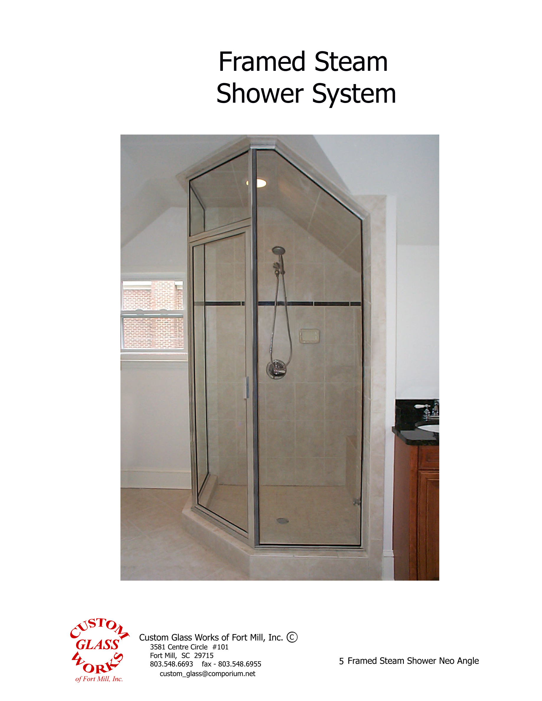 5 Framed Steam Shower Neo Angle